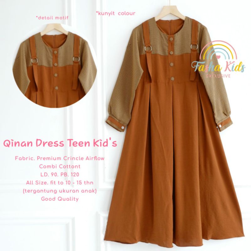 Qinan dress kids/atsumi set kids/zoyya set teen/nicta set kids by fasha kids