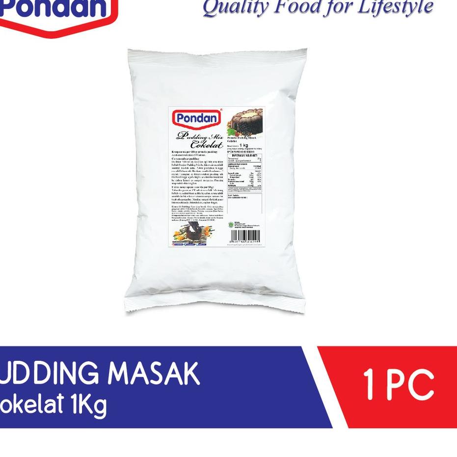 

☋ Pondan Pudding Masak 1Kg (Cokelat/Vanila/Mangga/Strawberry) ➱