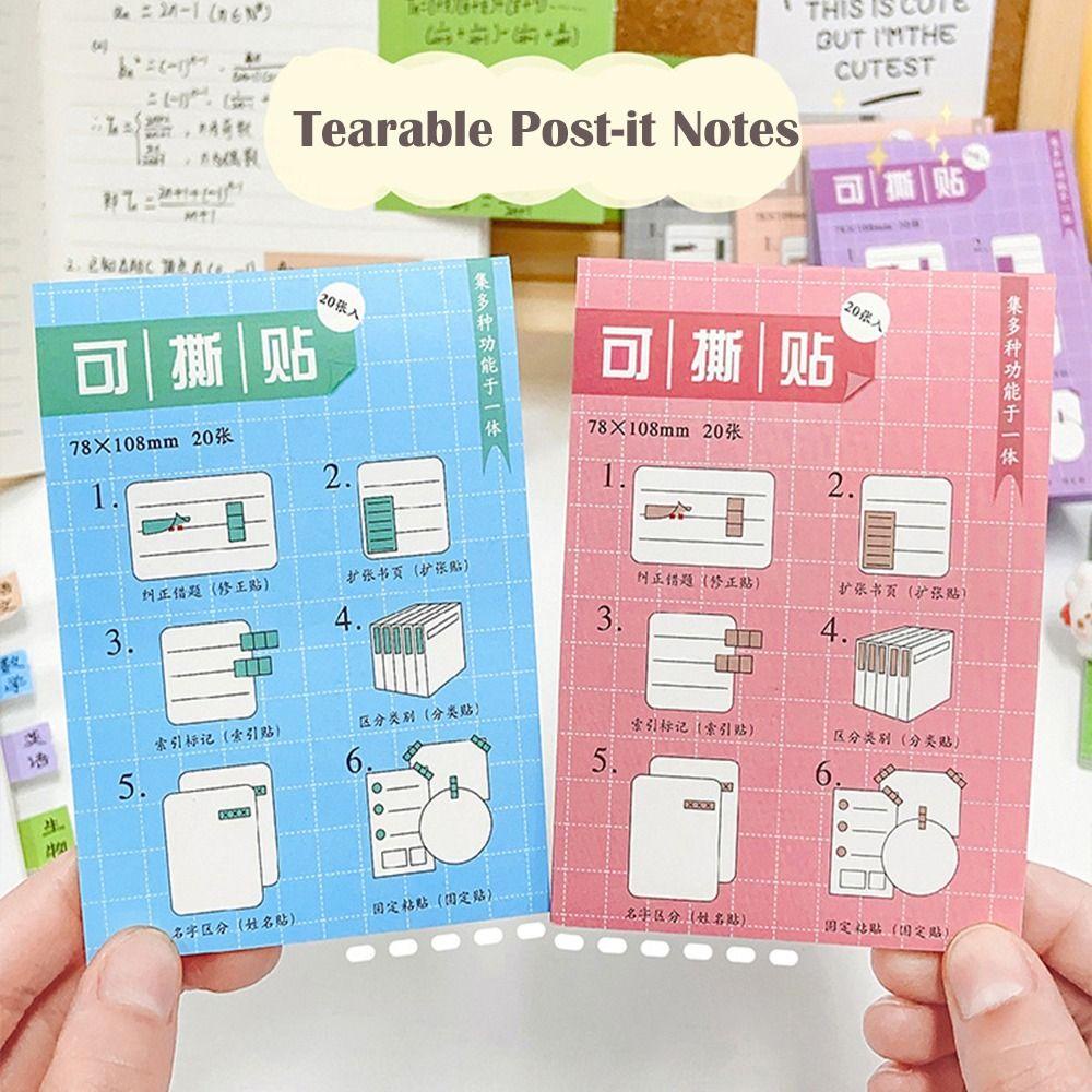 Mxbeauty Tearable Posted It Sticky Notes Kreatif 7warna Keypoints Tag Label Bookmark Tagging Stiker Label Baca Index Memo Pad