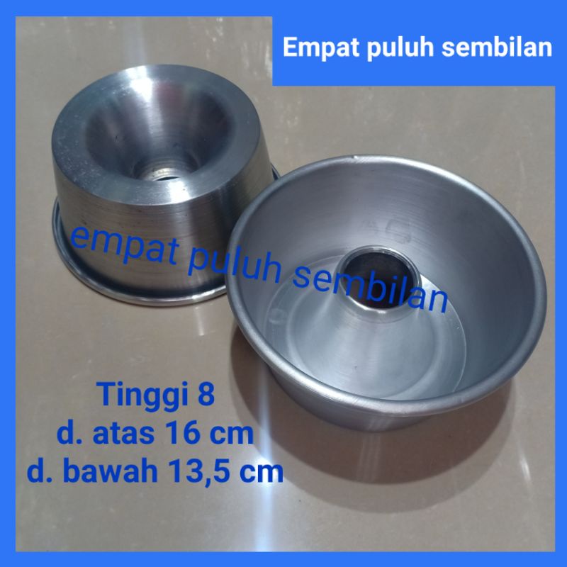 cetakan tulban press 16 cm tinggi 8 / cetakan kue chiffon cake 16 / loyang chiffon cake / loyang bro