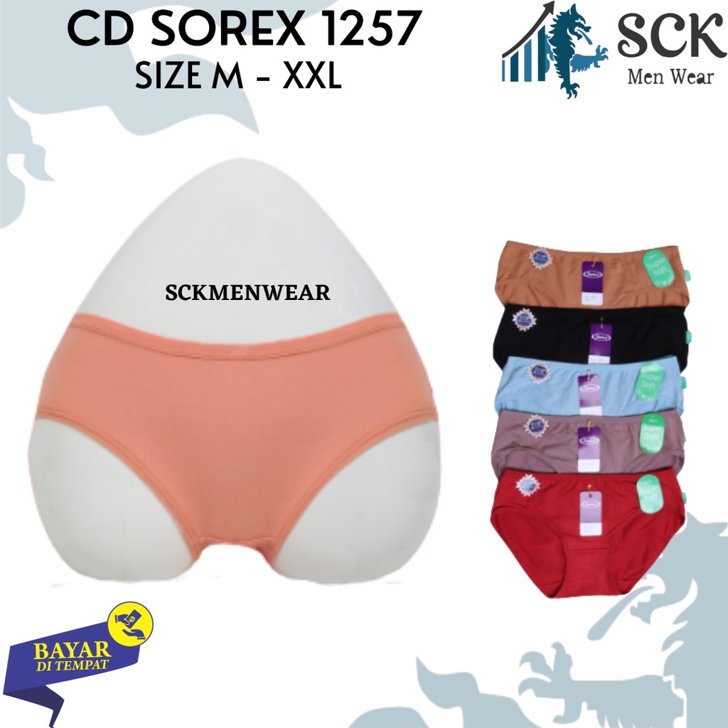 Celana Dalam SOREX 1257 / CD Ukuran M-XXL Bahan Katun / Pakaian Dalam Wanita Aneka Warna Grosir - sckmenwear GROSIR