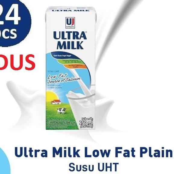 

➴ SUSU ULTRA LOW FAT PLAIN 250 ML - (HARGA 1 DUS ISI 24) ♡