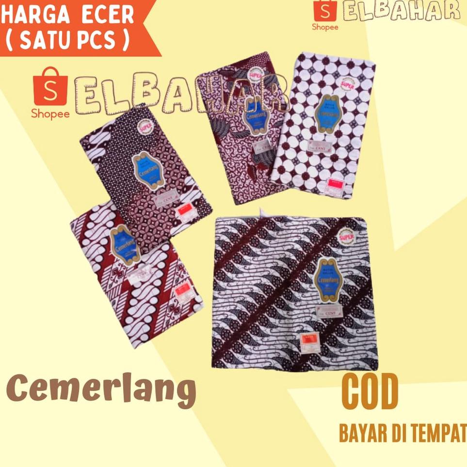 Booming Kain Batik CEMERLANG Putih Jogja Samg Kain Panjang Kebat Tapih Jarit Jarik Katun