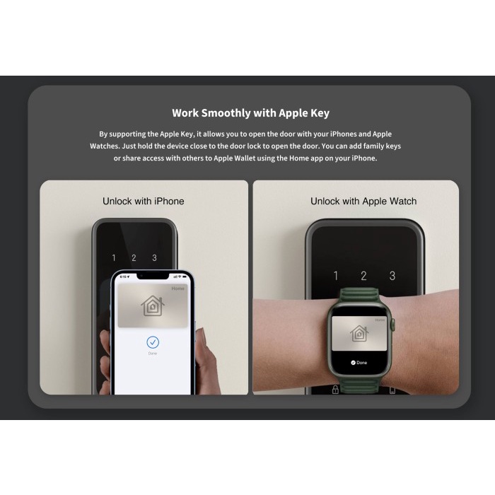 Aqara A100 Pro Zigbee Bluetooth 5.0 Apple HomeKit Kunci Pintu Pintar