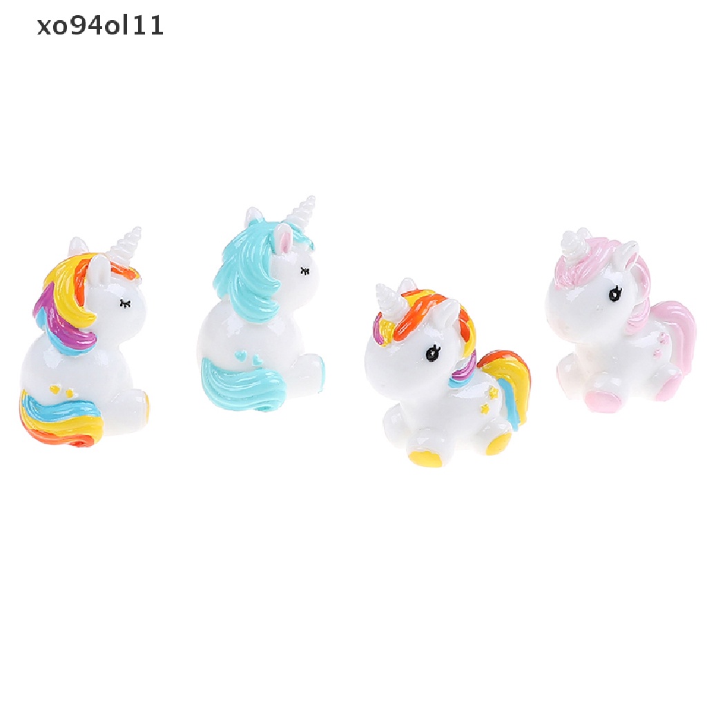 Xo Patung Miniatur Unicorn Lucu Fairy Garden Dekorasi Rumah Boneka Lanskap Mikro OL