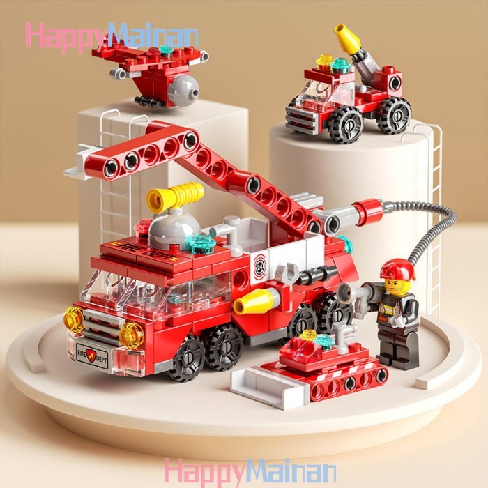 Terlaris Mainan Lego City 6 In1 Mobil Lego Pemadam Kebakaran Untuk Hadiah Anak