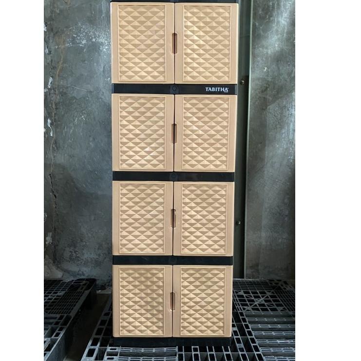 ➻ MINI Lemari plastik lemari pakaian lemari susun diamond ➬