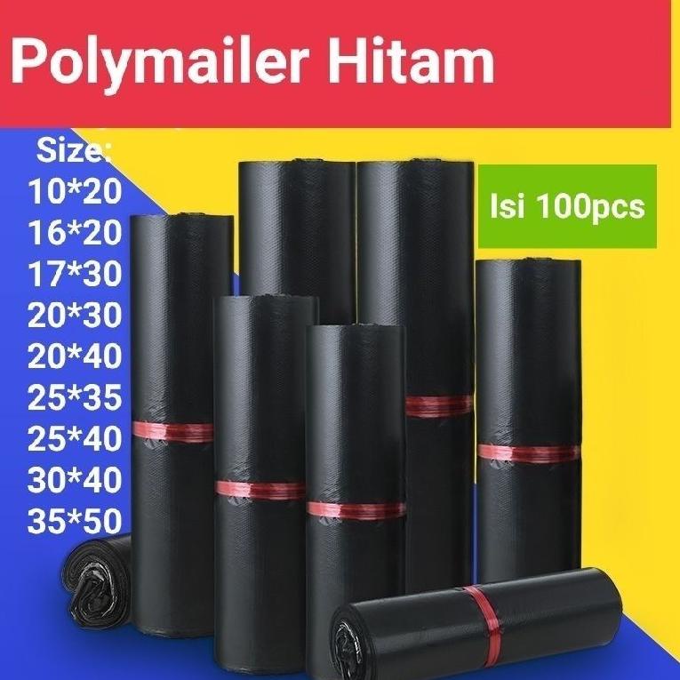 

D78 PLASTIK POLYMAILER HITAM / PLASTIK PACKING UK 15x22cm | 17x30cm | 20x30cm | 25x35cm | 30x40cm | 35x50cm NEW ARRIVAL ほ