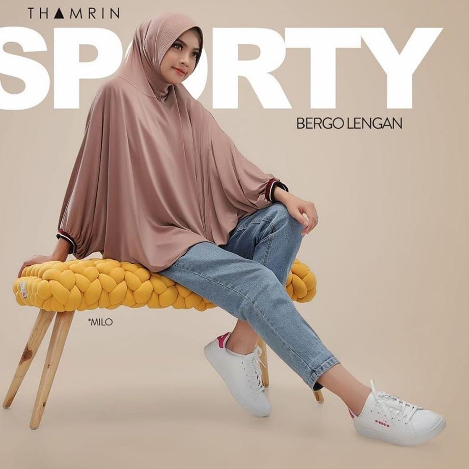 ♞ kerudung lengan azizah/ jilbab lengan/ bergo lengan/ hijab lengan / jilbab syari bahan Jersey zoya