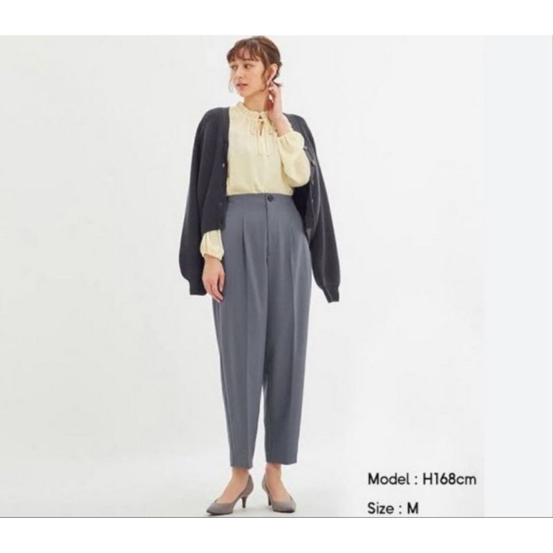 GU UNIQLO TUCKED HIGHWAIST PANTS