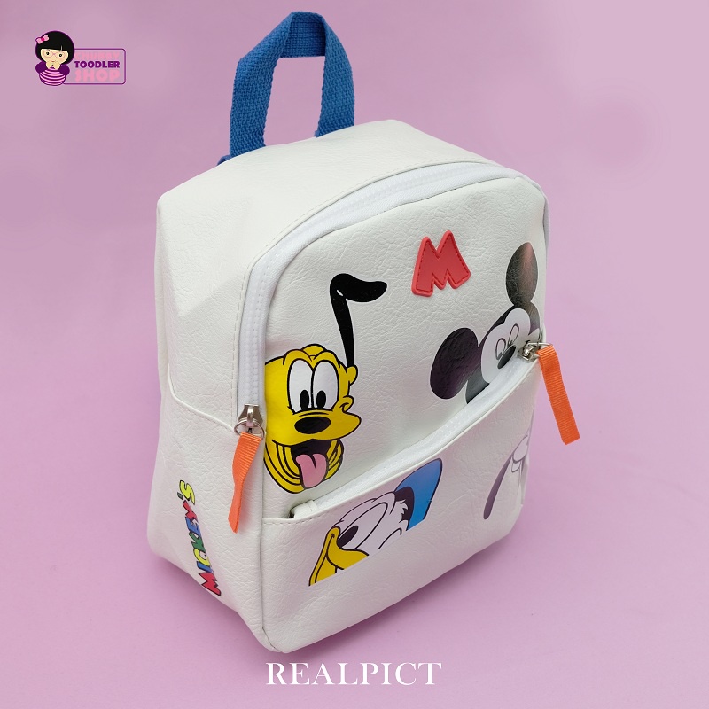 BA2033 Tas ransel anak perempuan Tas Sekolah TK PAUD NGAJI anak Ransel Anak Zara Mickey Mouse transparan glitter Tas ransel anak sekolah TK SD Tas Ransel Mini