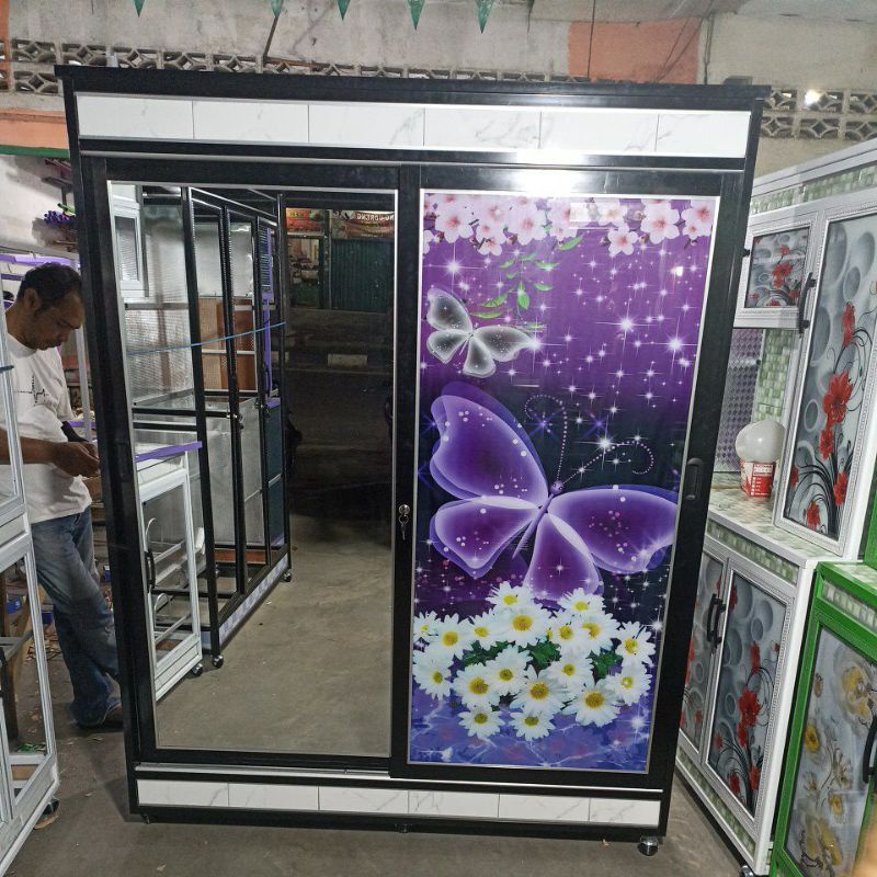 ⭐⭐⭐⭐⭐lemari geser | lemari pakaian sleding | lemari pakaian pintu jepang | lemari kaca