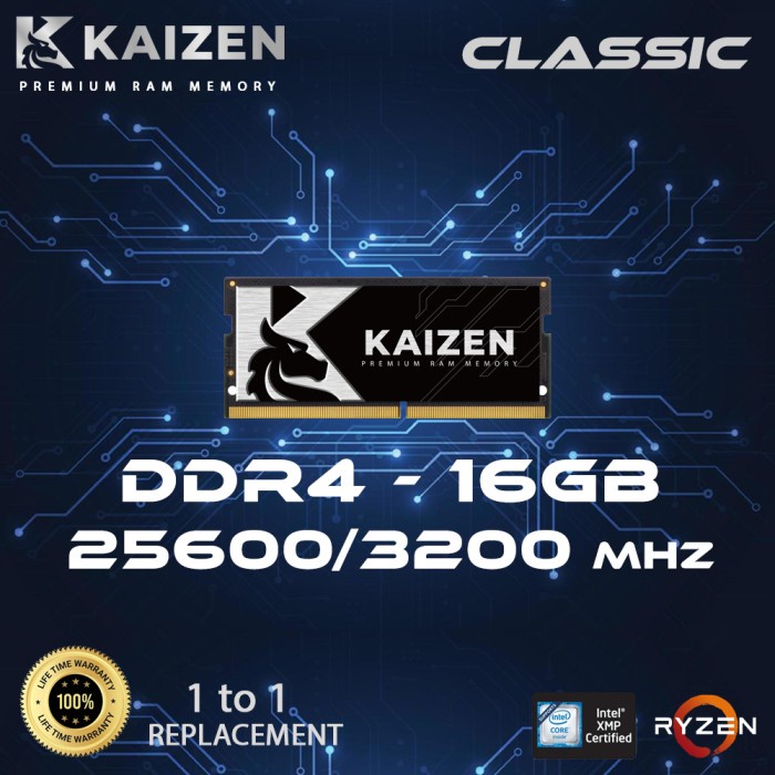 Ram Ram Nb Kaizen Ddr4 16Gb 25600 / 3200 Mhz Ram Nb Ddr4 16Gb 3200 Mhz