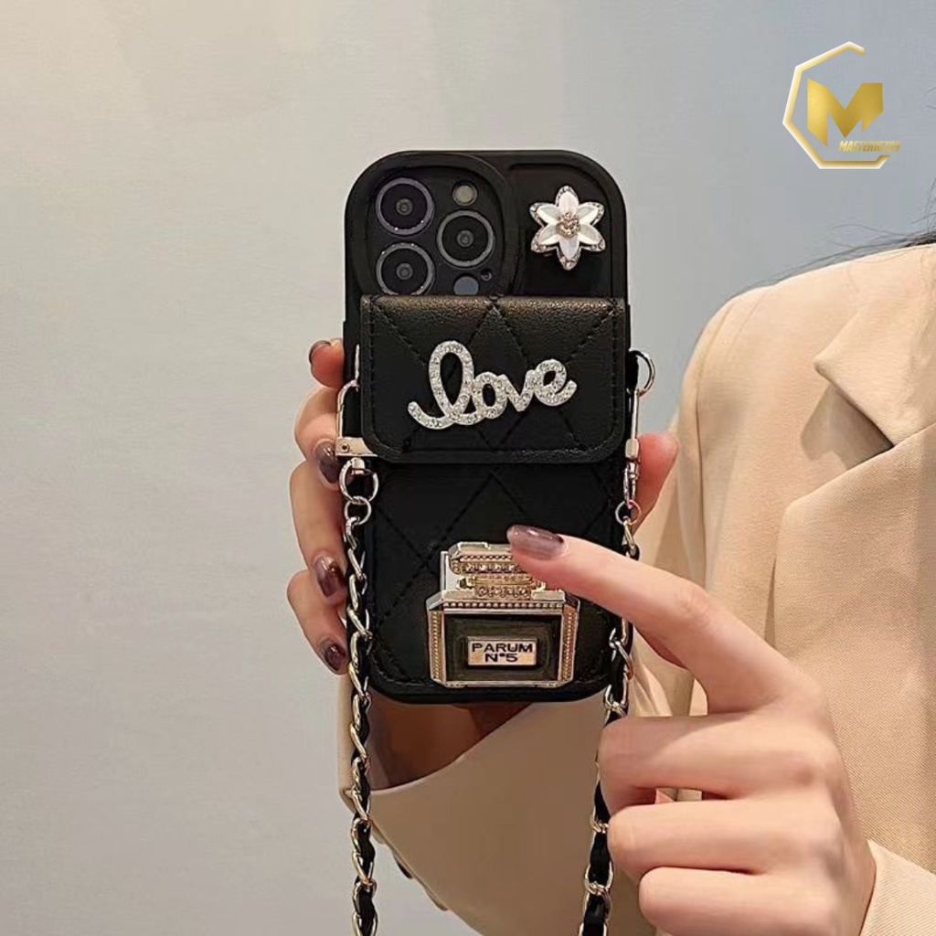 GC06 SOFTCASE TAS TALI RANTAI FOR IPHONE 6 6+ 7 8 SE 2020 7+ 8+ X XR XS MAX 11 12 13 14 PRO MAX MINI MA3964