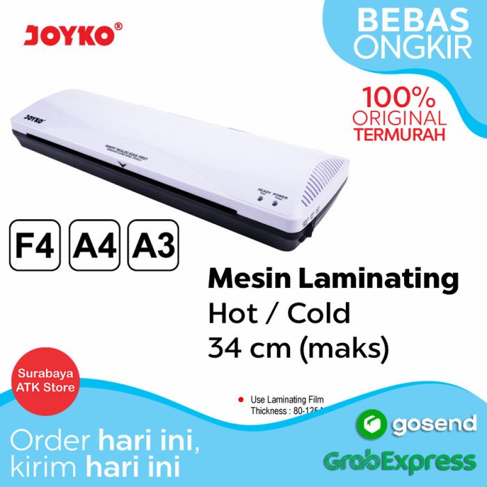 

[[JNT COD]] Mesin Laminating Joyko LM-03 A3 Hot Cold Laminating Machine Laminasi