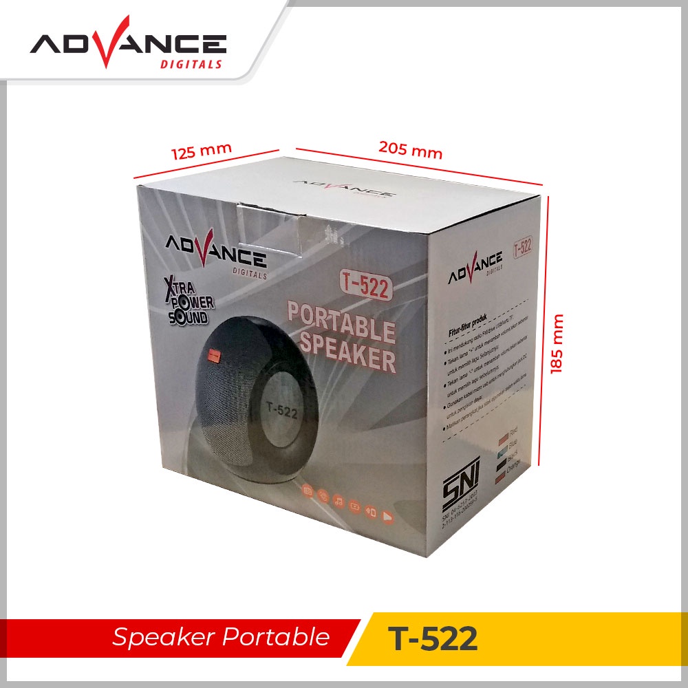 Speaker Bluetooth Advance T522 | Speaker  Advance Speaker TWS Bass - Garansi Resmi 1 Tahun