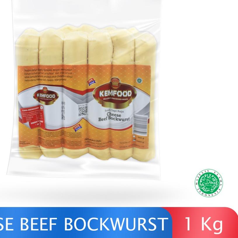 

⅍ Kemfood Sosis Sapi Keju Bockwurst 1kg ◘