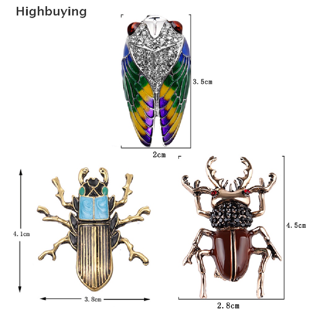 Hbid Enamel Hewan Serangga Lebah Berlian Imitasi Kristal Bros Pin Buket Pin Perhiasan Hadiah Glory