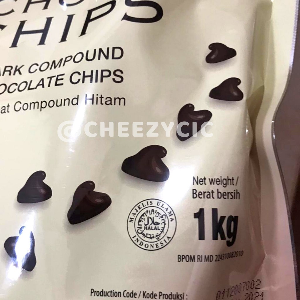 

✨NEW✨ -Choco chip Dark Chocolate tulip 1Kg - chocochips dark coklat- 1.1.23