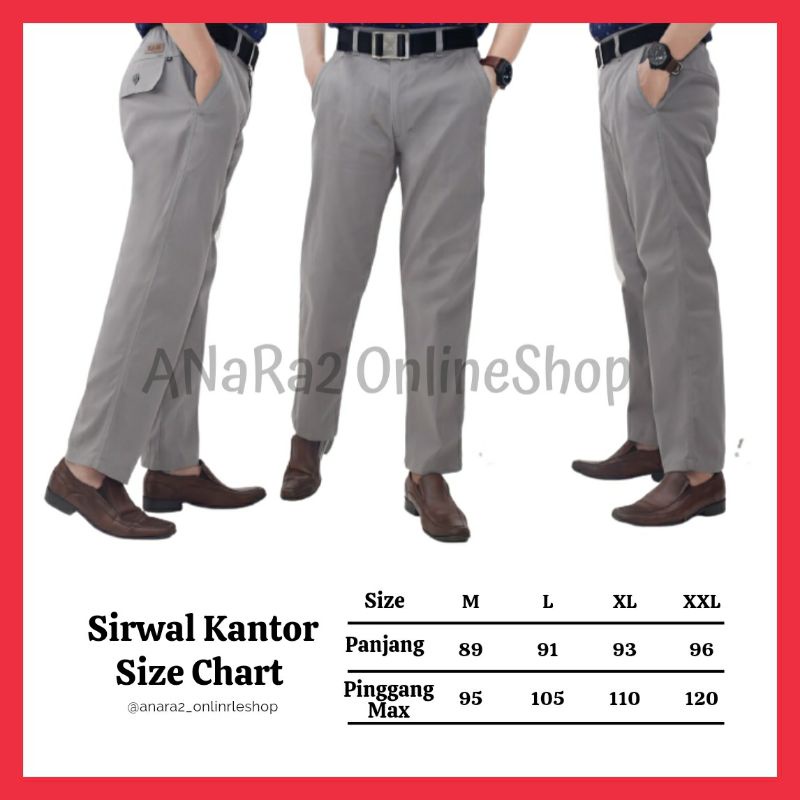 Sirwal Kantor Premium Az Zuhri Celana Panjang Formal Office Laki-laki Pria Dewasa Twill Stretch