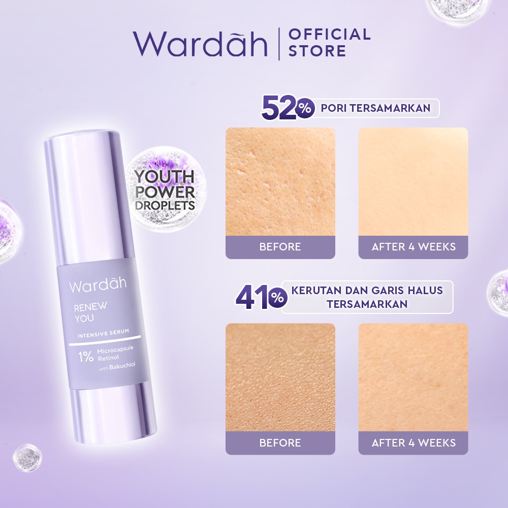 GIRLSNEED77 - COD - Wardah Renew You Anti Aging Intensive Serum 15ml / 30ml Serum Anti Aging Samarkan Garis Halus