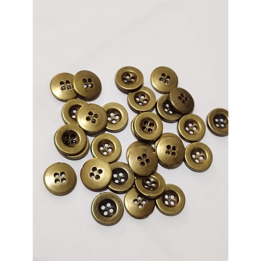 KANCING BAJU BAKAR MOTIF DIAMETER  18 mm / 21 mm gold 100 pcs