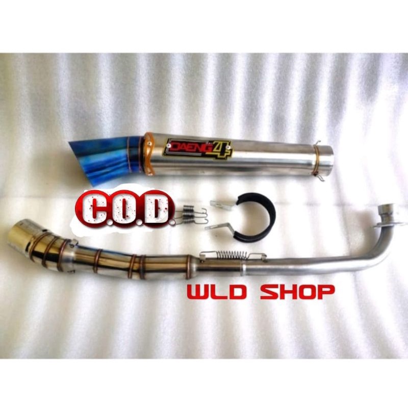 KNALPOT RACING DAENG 4 SUPRA X 125 JUPITER Z VEGA R SMASH SHOGUN KHARISMA BLADE REVO