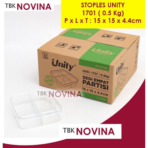 STOPLES KUE 500 GRAM TOPLES DESSERT BOX KOTAK SEKAT 4 PARTISI UNITY 1701