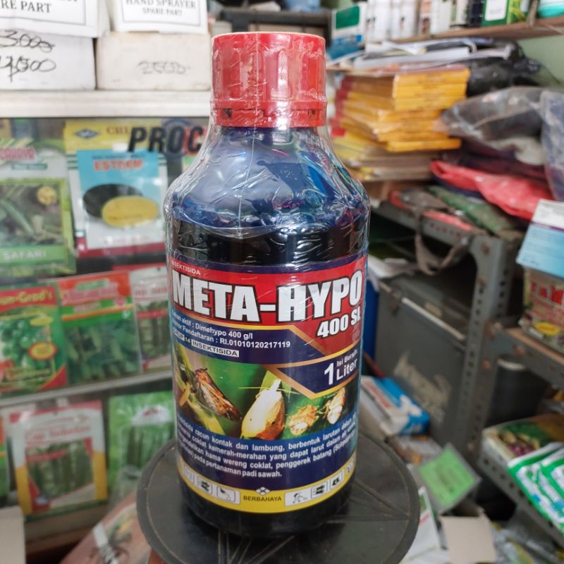 INSEKTISIDA META-HYPO 400 SL 1 LITER PLUS PEREKAT PERATA DIMEHYPO PENGENDALI PENGGEREK BATANG