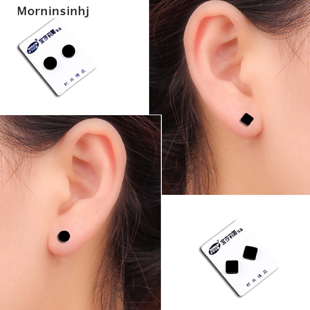 Mornin PunK Strong Magnet Magnetic Ear Stud Non Earring Anting Palsu Hadiah id