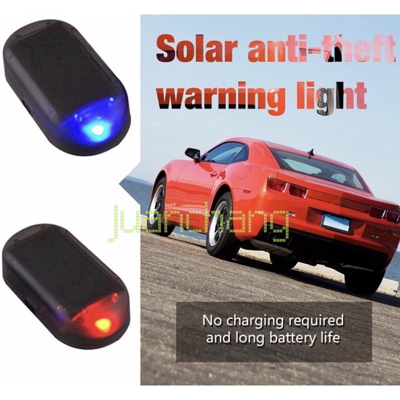 Lampu Peringatan Perangkat anti Maling solar analog Mobil Panas/solar flashing light LED light/Simulasi Lampu Peringatan anti- Maling