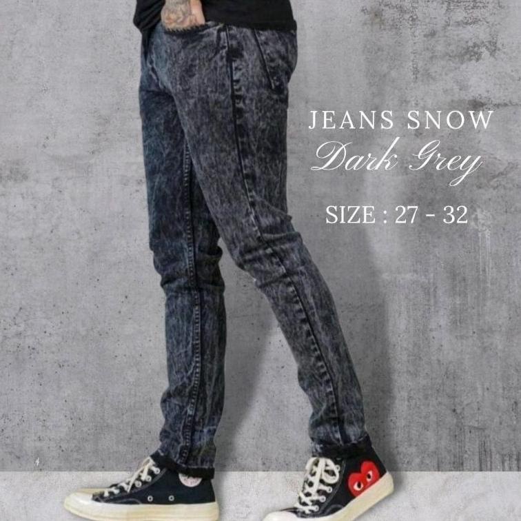 TERMURAH Celana Jeans Pria Panjang Slim Fit Bahan Stretch Melar Ukuran 27-38