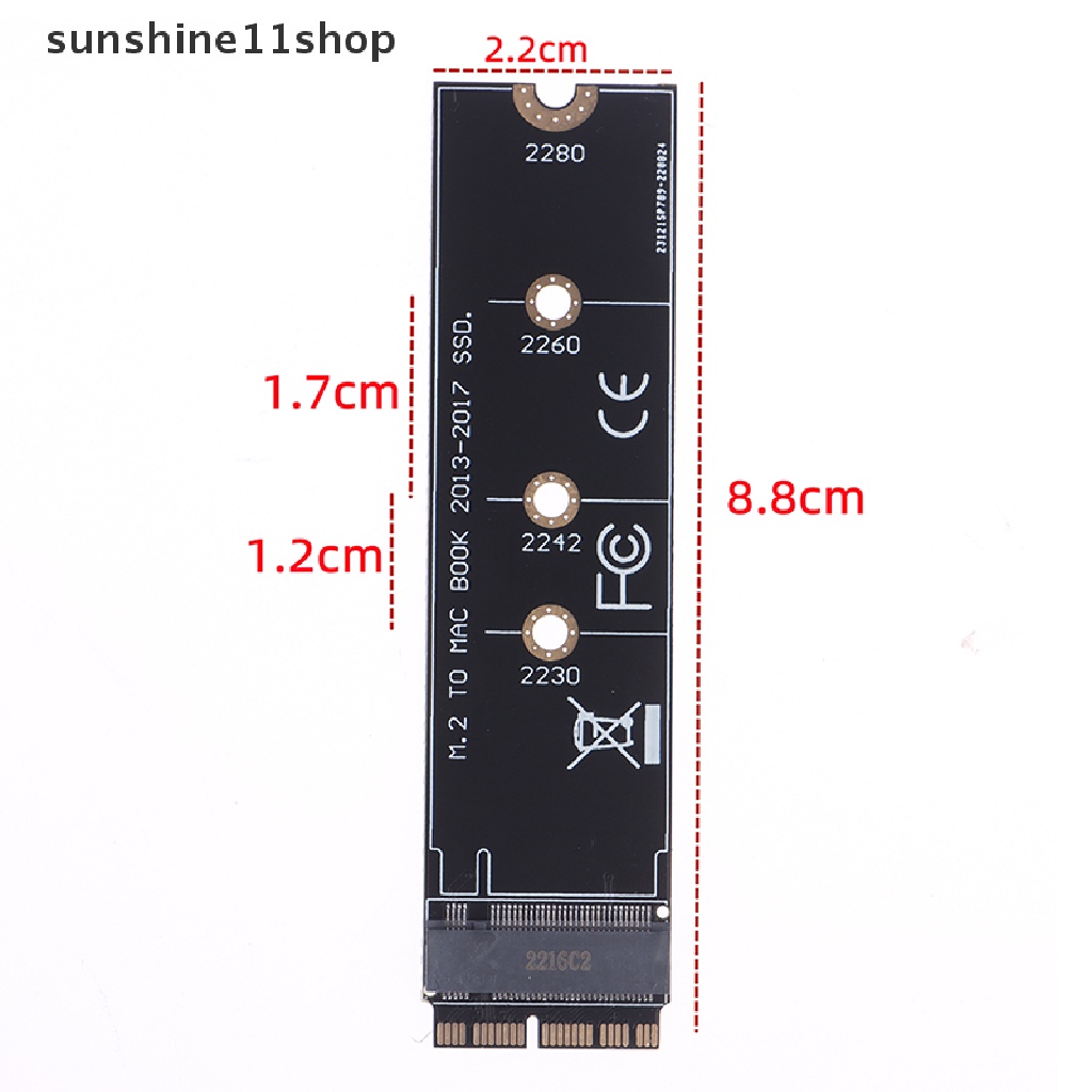 Sho M2 SSD Adapter M.2 PCIE NVME SSD Converter Card Untuk Apple Macbook Air Pro N