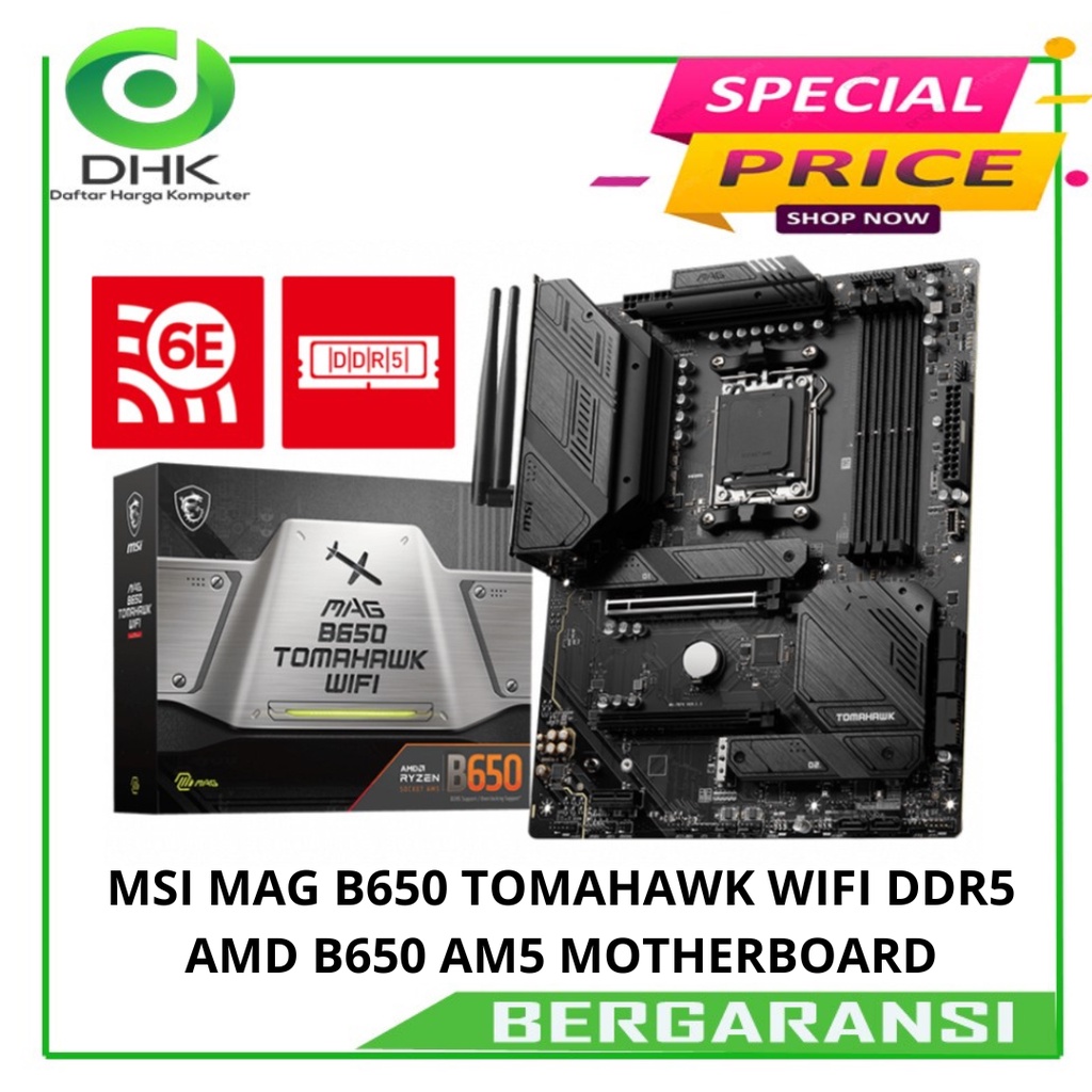 MSI MAG B650 TOMAHAWK WIFI DDR5 AMD B650 AM5 MOTHERBOARD
