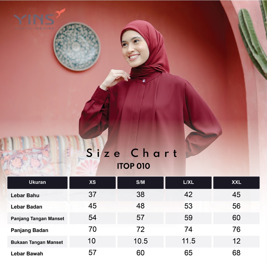 Inspire Top ITOP 10 Bahan Crezia Crepe Atasan Wanita Simpel Casual Modern BISA COD