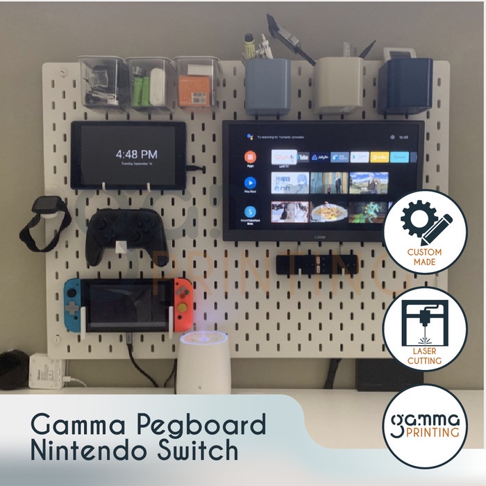 Pegboard Nintendo Switch Holder Bracket Stand Gamma
