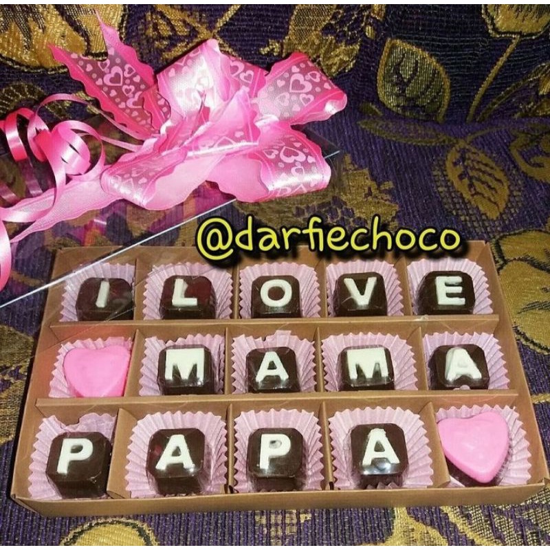 

Coklat carakter Nama/kata simple 15kotak(3x5)