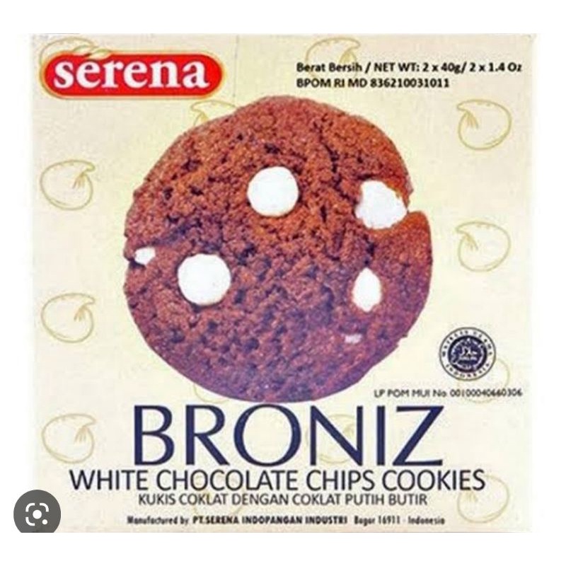 

SERENA BRONIZ CHOCO CHIP 2X40gr