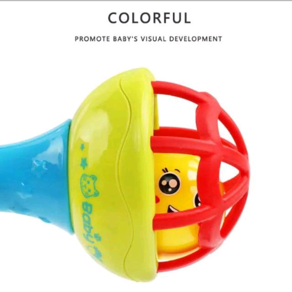MAINAN KERINCINGAN GENGGAM BAYI BENTUK BARBEL SILIKON / BABY SILICONE BARBEL RATTLE / GIGITAN BAYI / BABY TEETHER / BABY TOYS (IP)