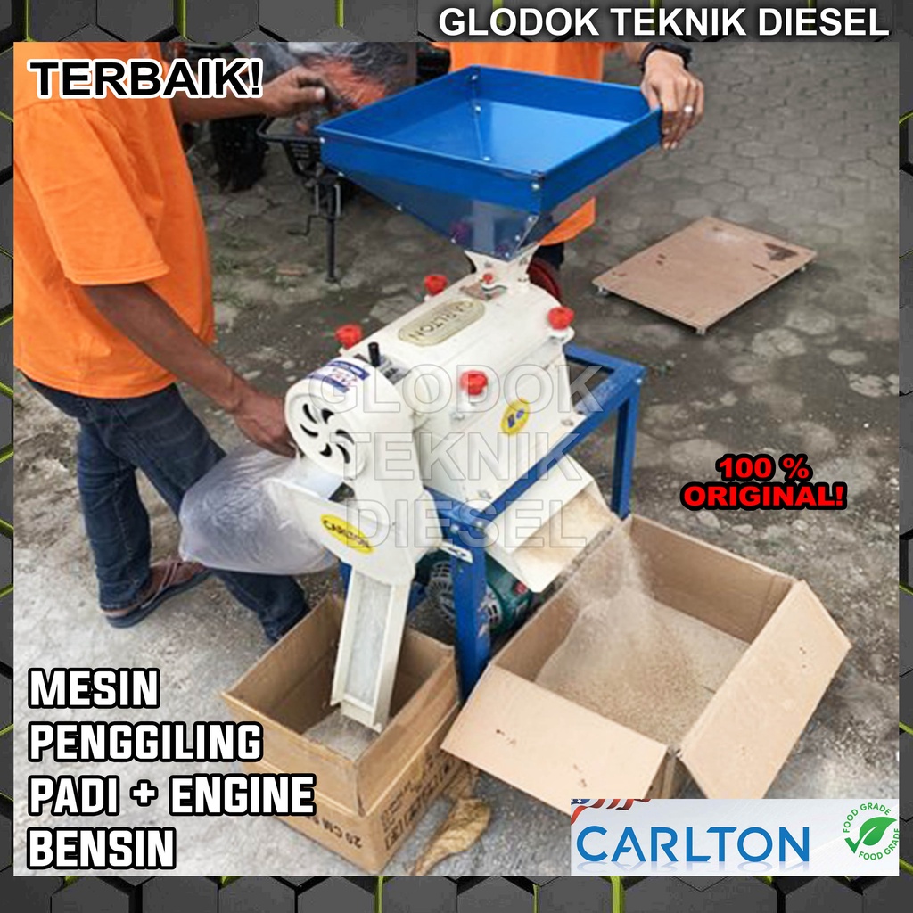 Mesin Penggiling Giling Padi Gabah 150 KG/h + Engine Penggerak CMH 350 CMH350 ORIGINAL TERBAIK