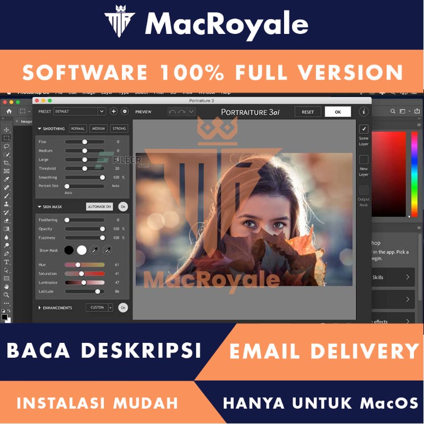 [MacOS] Imagenomic Portraiture Build 3570 for Photoshop / Lightroom Full Version Lifetime Full Garansi