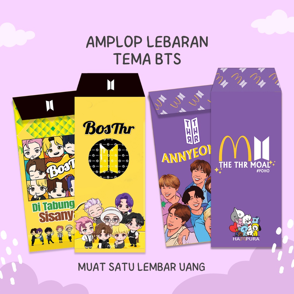 

amplop lebaran tema bts cute