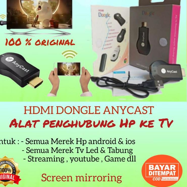 Produk Laris [COD] ANYCAST HDMI DONGLE ORIGINAL DONGEL ANYCASH /ALAT HP KE TV/HDMI DONGLE ANYCAST OR