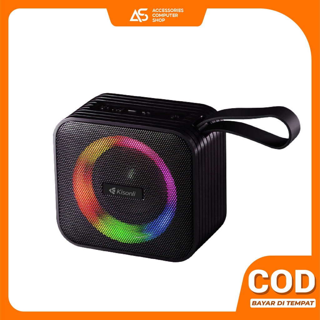 Speaker S13 Bluetooth 5.0 Kisonli 8W RGB Light Rhyme Garansi Resmi 1 thn - ACS