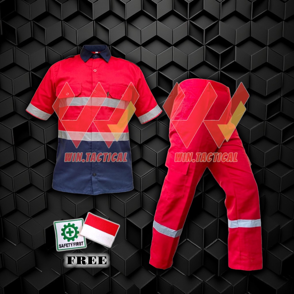 COD WEARPACK ATASAN KEMEJA SAFET SETELAN BAJU WAREPACK SAFETY KEMEJA WERPACK KOMBINASI WEARPACK KERJA