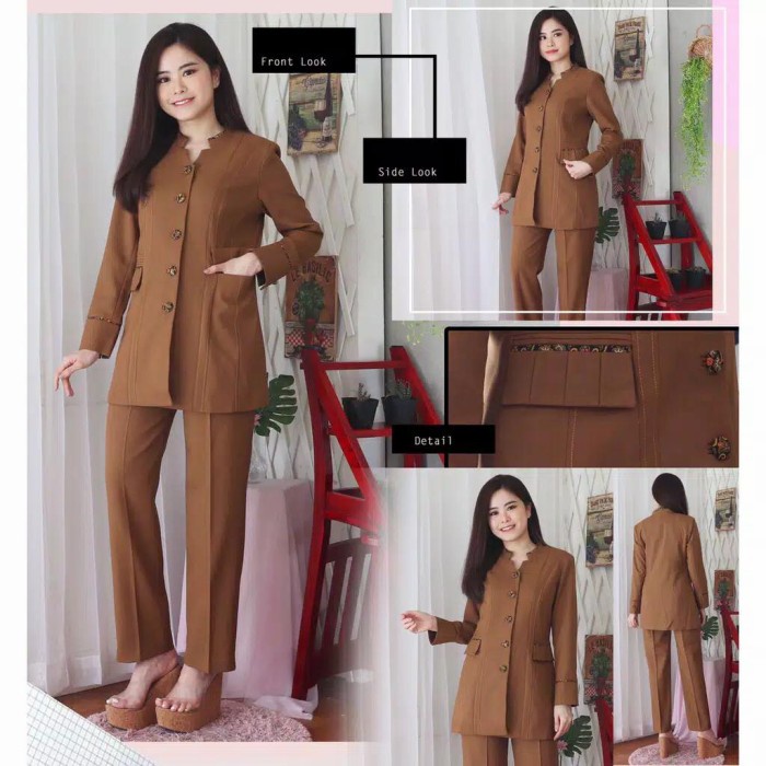 Jas Blazer Wanita Asn Pns Model 5002 Warna Pemda Aceh Set Celana