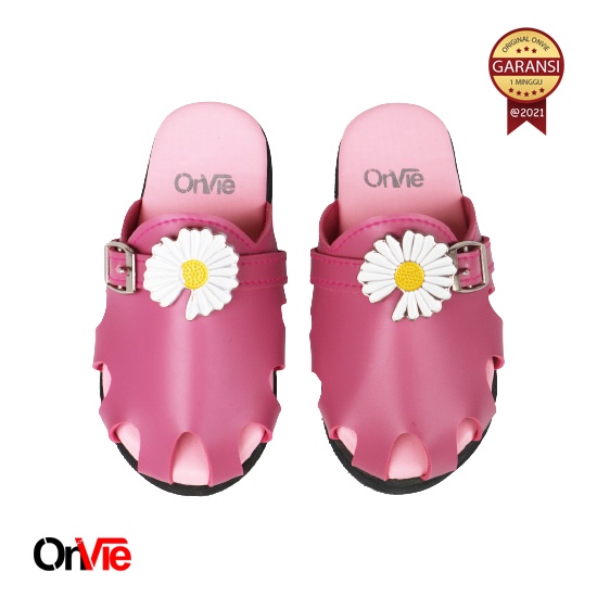 Sandal Casual Anak Perempuan daisy Sandal Kulit Anak Sandal Kulit Selop Bunga Krisan