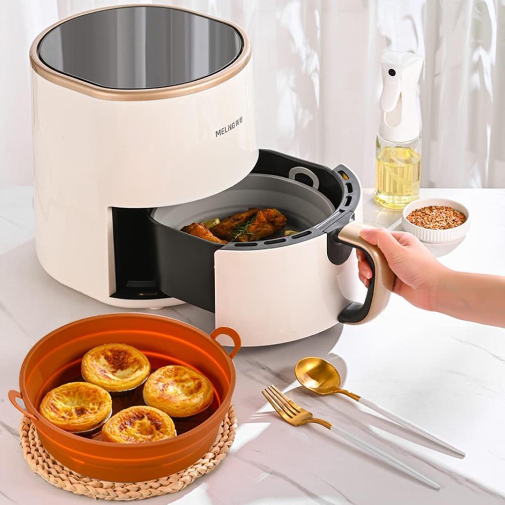 Solighter Square Silicone Pot Pengganti Masak AirFryer Aksesoris Baking Basket