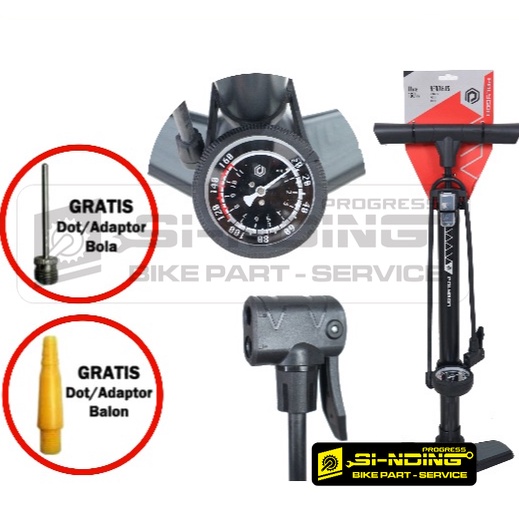 Pompa Ban Sepeda Polygon Steel Stx Floor Pump 160psi 160 Psi Motor , Bola Pompa Lantai American Fran