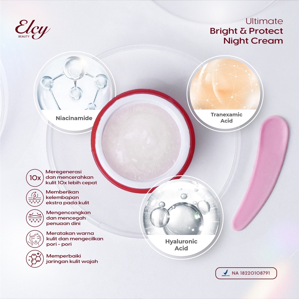 Cream Malam ELCY ULTIMATE Beauty Ecer Terbaru BPOM